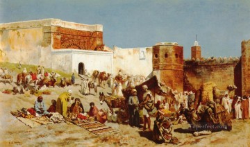  abierto Lienzo - Mercado Abierto Marruecos Persa Indio Egipcio Edwin Lord Weeks